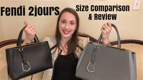 fendi 2jours size comparison|Fendi 2jours bag.